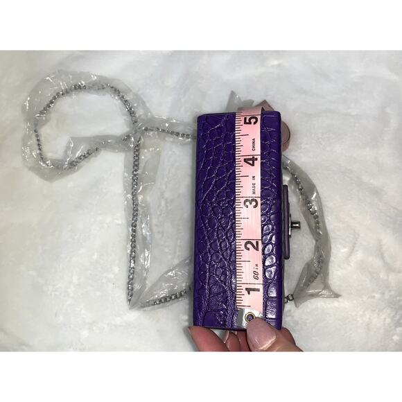 NWT Snob Essentials Audrey Jewel Box Purple Crossbody Secure Clasp Closure - Picture 8 of 10